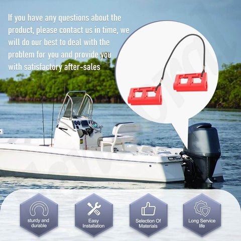 Red Hydraulic Steering Lock For Outboard Motors, Secure Tow Ready Transom Saver That Prevents Sway, Fits Most Steering Cylinders