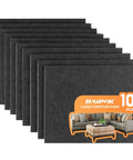 Adhesive Furniture Pads 10 Pack 8 Inch By 6 Inch Cuttable Chair Leg Pads Hardwood Floor Protectors For Furniture Black