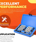 Pair Of 1 X 2 X 3 Inch Machinist Block Set With Screws, 23 Holes, One In Ten Thousandth Precision For Shop Use in case
