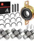 Front and Rear Propeller Shaft Bearing Carrier and Heavy Duty U Joint Kit for Ranger and RZR 570 900 1000 Series