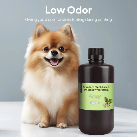 Plant Based 3D Printer Resin With Ultra Low Odor And High Precision 405nm UV Curing For MSLA DLP LCD Printers White 2000g Soybean Based Non BPA Ultra Safe Toughness And Fine Detail For Pro Level Prints, 1000g bottle image