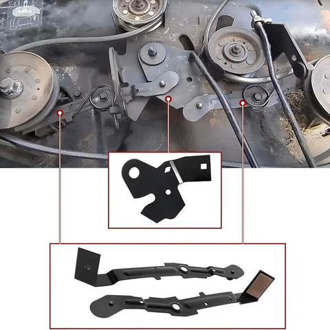Arm Bracket Roller Cam Kit Replacement For 42 Inch Mower Deck LT1000 LT2000 For AYP Husqvarna And Craftsman Includes Two Brake Arms And Replaces 532184907 131335 532155046