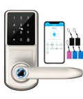 5 In 1 Dope Smart Fingerprint Door Lock For Front Door With App Control And Virtual Password Includes IC Card Fob Key And Code