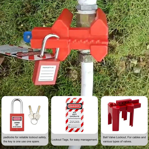 2 In 1 Lockout Tagout Kit For Electrical Safety Includes Clamp On Circuit Breaker Lockouts Universal Multi Pole Breaker Hasps Tags