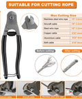 One Eighth Inch Vinyl Coated Stainless Steel Cable Rope Kit With Crimping Tool And Cutter for cutting ropes