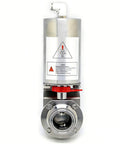Sanitary Tri Clamp Butterfly Valve 2 Inch With SS304 Stainless Steel Body, Pneumatic Actuator Single Acting, Air To Open