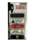 Scarface Fandages Collectible Fashion Bandages Set Of 25 Latex Free Sterile Bandages With Stylized Artwork Perfect For Fans And Collectors Five Sheets Of Five Bandages Each, package front view