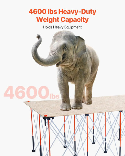 Portable Folding Workstand For Garage And Workshop With 6000 Lbs Capacity Collapsible Table Stand With Storage Bag No Fuss Setup Tabletop Not Included Outdoor Ready Heavy Duty Build supporting elephant