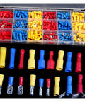 Top Shred 300 Piece Electrical Crimp Terminals Insulated Spade Wire Connectors Kits In Box Perfect For All Your DIY Wiring Jobs And Auto Repairs Without The Brand Name Bloat, assorted red blue yellow