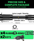 Heavy Duty Anti Theft Trailer Hitch Pin Lock For Five Eighths Inch Shackle Fits Class III And IV Two Inch Receiver Anti Rattle Tongue Lock Built Tough For Truck Boat And RV Trailers Black Three Inch Length with keys and O-rings
