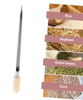Stainless Steel Rice Grain Sampling Probe For Wheat Corn And Rice Efficient Grain Sampler With Interconnected Trough Design shown with grains