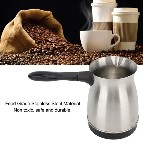 Turkish Coffee Maker With 600ml Capacity Stainless Steel Electric Kettle Style Brewer Anti Scald Handle For Coffee Tea Milk