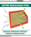 A3248C Replacement Filter for Chevy Silverado Duramax, durable material, improves combustion efficiency.