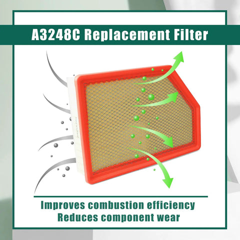 A3248C Replacement Filter for Chevy Silverado Duramax, durable material, improves combustion efficiency.