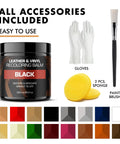 Leather Recoloring Balm For Couches And Furniture Color Restorer And Scratch Remover Easy Leather Repair Kit For Sofas Bring Back Color Make It Look New Hide Scratches Repair Leather Spots And Extend Sofa Life with gloves, sponges, and brush included.