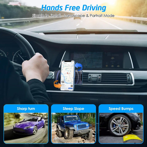Two Pack Magnetic Phone Holder For Car Universal Air Vent Mount For Phones And Small Tablets Magnetic Car Phone Mount With Four Metal Plates Easy One Hand Access Strong Grip And Secure Hold.