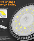 Close-up of 160W Four Pack UFO High Bay LED Shop Lights For Garage And Warehouse, 25000 Lumens, showcasing LED chips.