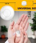 12 Pack Clear Silicone Door Bumpers And Self Adhesive Wall Guards For Cabinets And Drawers, universal size, hand holding bumper.