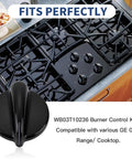 Black Gas Cooktop Knobs Set 4 Pack Burner Control Knobs Replacement For Gas Ranges And Stoves Not Universal Fit Stove
