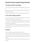 Granite Triangular Square For Comparator And Z Axis CNC Base packing instructions on white background document.