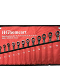 Spanner Set With Ratchet Wrenches Chrome Steel Fixed Head Wrenches Universal Sockets Grip Friendly Hand Tools Kit 12 Piece