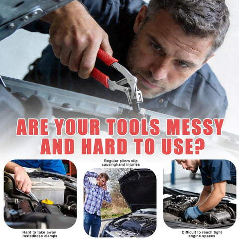 Mechanic using 4-In-1 Car Trim Removal Tool Kit With Clip Pliers, 8-Inch And 12-Inch Tools for automotive maintenance