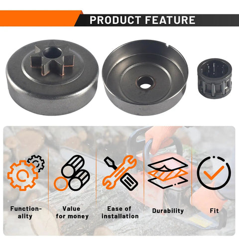 325-7T Clutch Drive Sprocket Drum for Stihl MS250 MS230 Chainsaws visible with product features highlighted