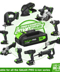 20V Cordless Impact Driver With One Quarter Inch Hex Chuck LED Work Light Includes Six Bit Set Variable Speed Trigger From Zero To Two Thousand Eight Hundred RPM One Point Three Amp Hour Battery And Charger Included, displayed with other power tools and battery pack