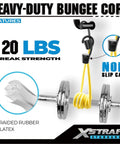 Heavy Duty Bungee Cord Kit With Hooks, 20 Piece Set In 20 24 30 35 40 Inch Lengths, 120 Lb Load Capacity, non-slip cap detail