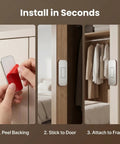 6 Pack No Drill Invisible Cabinet Catches with rust proof stainless steel magnetic latches installation steps for easy use