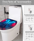 Elongated Toilet Seat Resin for Man Cave featuring a guitar design, fits standard toilets with adjustable hinges.