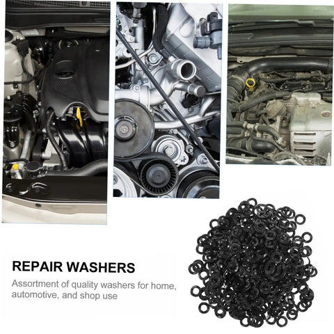 Wave Washer Set 500 Pieces Spring Steel Gasket Assortment Kit For Electrical Connections And Automotive Use Smooth Edges To Reduce Friction Uniform Diameters And Three Wave Design For Reliable Spring Action, black washers for automotive repair