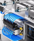 Pneumatic system using Push To Connect Fittings Kit 1/4 Inch 3/8 Inch 1/2 Inch Set for Nylon and PU Tubes, copper and plastic
