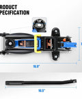 Top view of Low Profile Hydraulic Trolley Floor Jack 2 Ton Capacity 4000 Lbs With Lift Range From 5.1 To 13 Inches