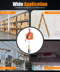 Heavy Duty Electric Hoist Winch With Wired Remote 1100 Lbs for cargo handling, goods lifting, and home improvement tasks.