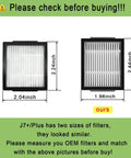 Size comparison of HEPA filters in Must Have Replacement Parts Kit For Roomba I Series And J Series Not For Combo Models