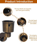 Vintage Round Cup Caster Wheels Set Of Two Silent Rolling Zinc Alloy Floor Casters Built Different showing top details and smooth rolling