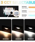 Smart LED Step Lights Kit For Indoor And Outdoor Use RGBCW Color Changing Stair Lights 3W 2700K To 6500K Hub Included