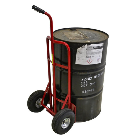 Heavy Duty Pail Cart With Single Handle And 800 Pound Capacity, 10 Inch Pneumatic Tires For Rough Terrain, carrying barrel