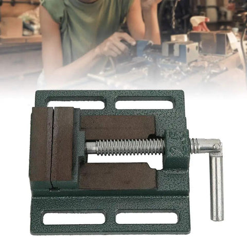 2.5In Lock Down Vise With Heightened Widened Jaws For Max Clamping Force And Stable Workholding On Milling Drilling Machines