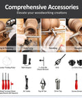 Mini wood lathe WM101A-Plus with accessory kit: drill chuck, chisels, adaptor, drill, cable