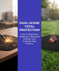 2 Pack Tough Fireproof Mat With High Heat Resistant Carbon Felt Blanket for grilling and welding spark protection.