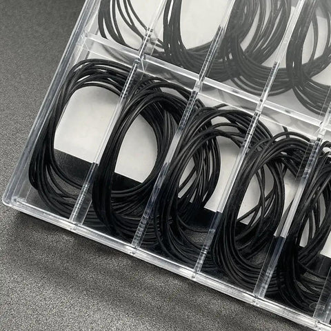 180 Pcs O Ring Watch Gasket Kit Rubber Seals Set Assorted Sizes in transparent case for back cover and water resistant seal replacement