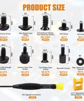 Beefed Up 400 Piece Pc Screw And Standoff Hardware Kit With Heavy Duty Black Zinc Plated Spacers showing various screw types and sizes.
