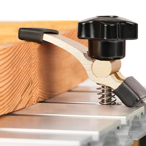 Top Tier Aluminum T Hold Down Clamps secure your CNC Router And Engraving Work Just Right For 3018 Machines with a firm grip on wood.
