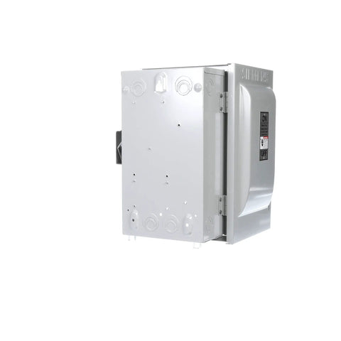 Beefy 60 Amp 3 Pole 240 Volt 4 Wire Fused Heavy Duty Safety Switch With Type 1 Quick Make Quick Break Mechanism, side view
