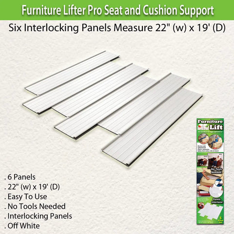 Furniture Lifter Pro Seat And Cushion Support That Tackles Sagging Seats With Six Interlocking Panels White for upholstery