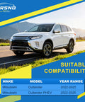 Premium Full Coverage Windshield Wiper Blade Set Compatible With 2022 Through 2025 Mitsubishi Outlander And Phev on road.