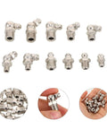 Top Grade 45 Pcs Zerk Grease Fitting Kit With M6 M8 M10 Metric Carbon Steel Nipples For Tight Automotive And Industrial Jobs Making Maintenance A Total Breeze Every Time You Work, assorted angled fittings