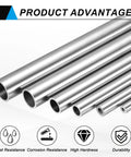 uxcell 304 stainless steel tubes, round seamless tubing in varying diameters, silver finish